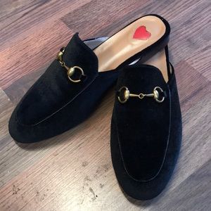 Designer inspired horsebit slides